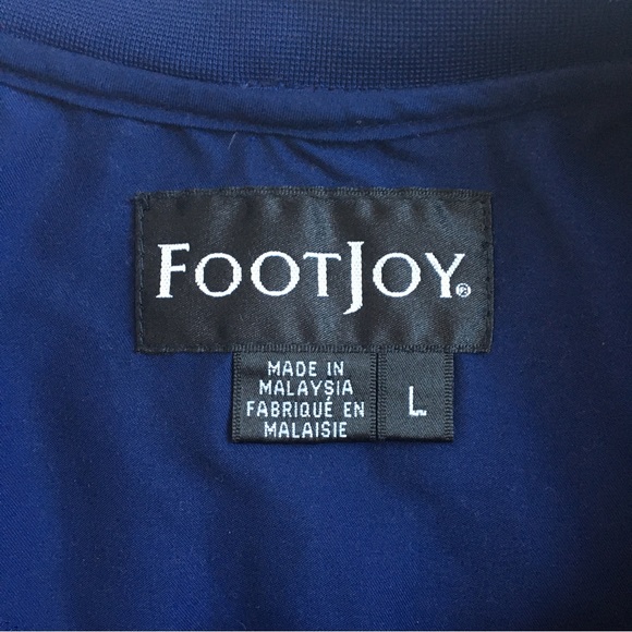 FootJoy Pullover V Neck Golf Windbreaker Jacket Navy Blue Large - Picture 8 of 14